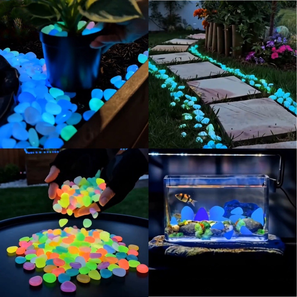 Aquarium Planted Tank Light - Pedras luminosas coloridas que brilham no